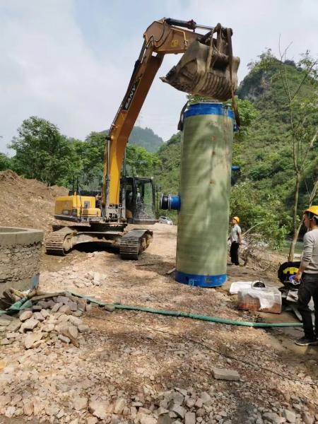 衡阳雅安芦山一体化提升泵施工现场